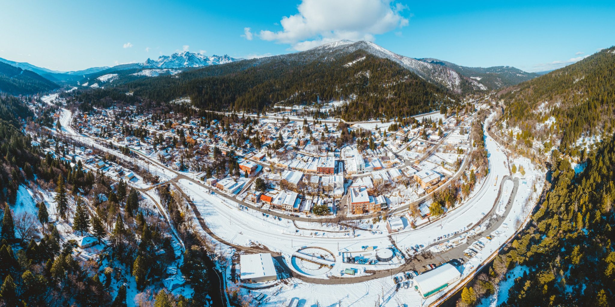 Thanksgiving_Dunsmuir_Snow_Aerial Discover Siskiyou